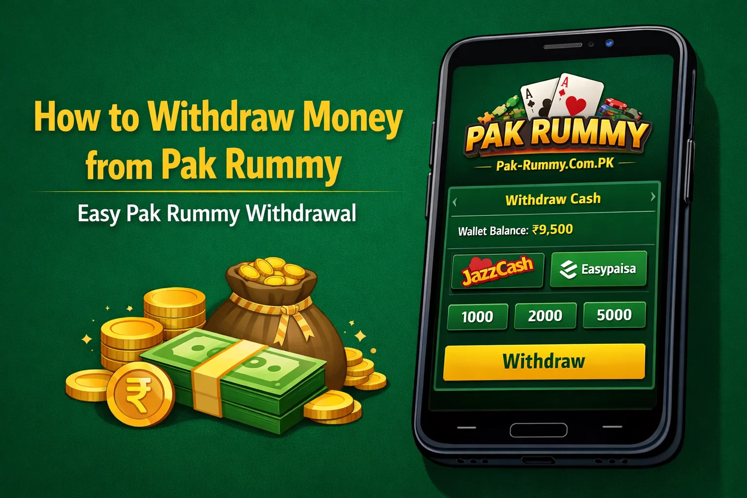 Withdraw Money from Pak Rummy